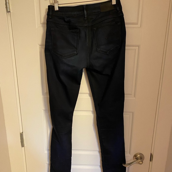 🖤G-Star Raw🖤 Size 27 Mid-rise Black/Dark Wash Straight Leg Jeans - Picture 3 of 5